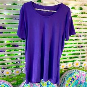 Blue Star stretchy purple top